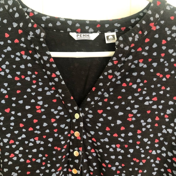 HEART LONG SLEEVE TOP HEART TEE TOP - Picture 3 of 9